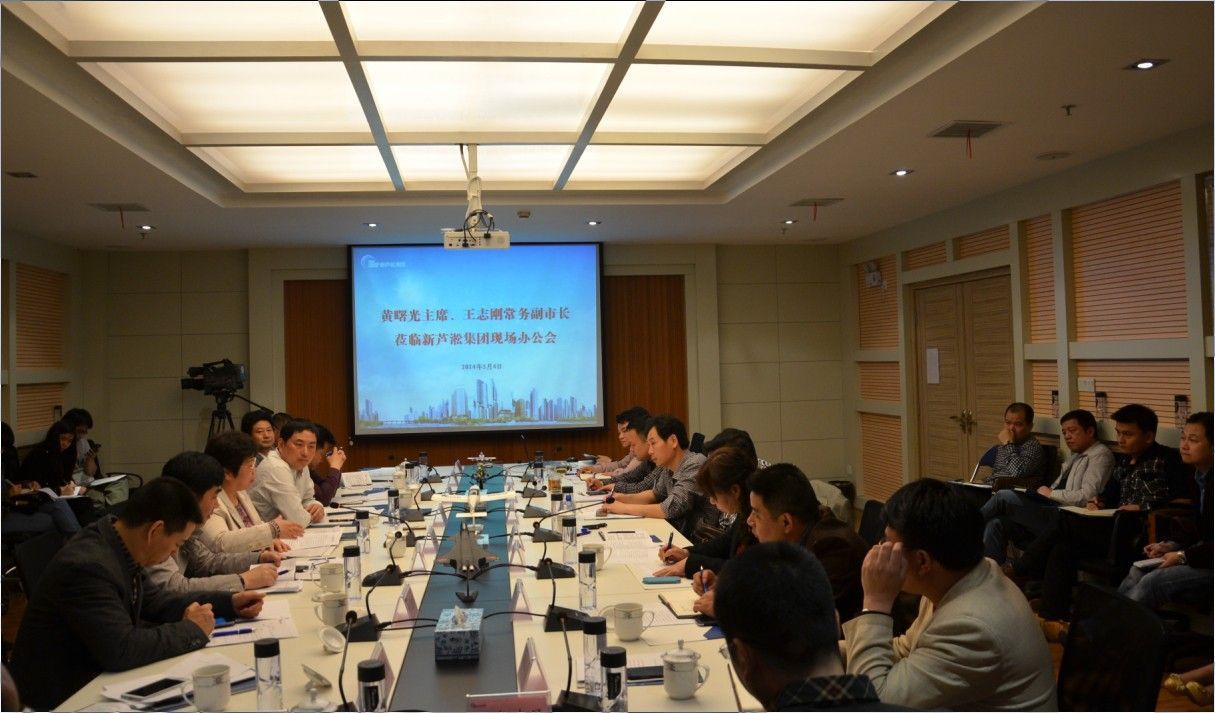 市政協(xié)主席黃曙光、常務(wù)副市長(zhǎng)王志剛一行來(lái)新蘆淞集團(tuán)現(xiàn)場(chǎng)辦公