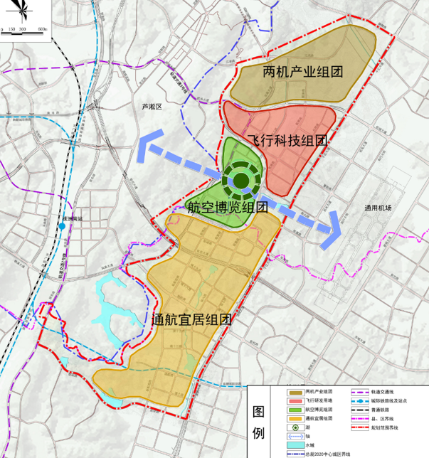航空新城片區(qū)藍圖出爐 規(guī)劃預留軌道交通2、3號線